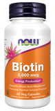 NOW Foods Biotin 5000 mcg 60 Veg Capsules